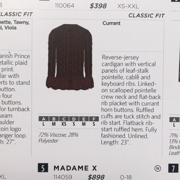 Carlisle Beauty Burgundy Cardigan Sweater set with Shell - Picture 3 of 16